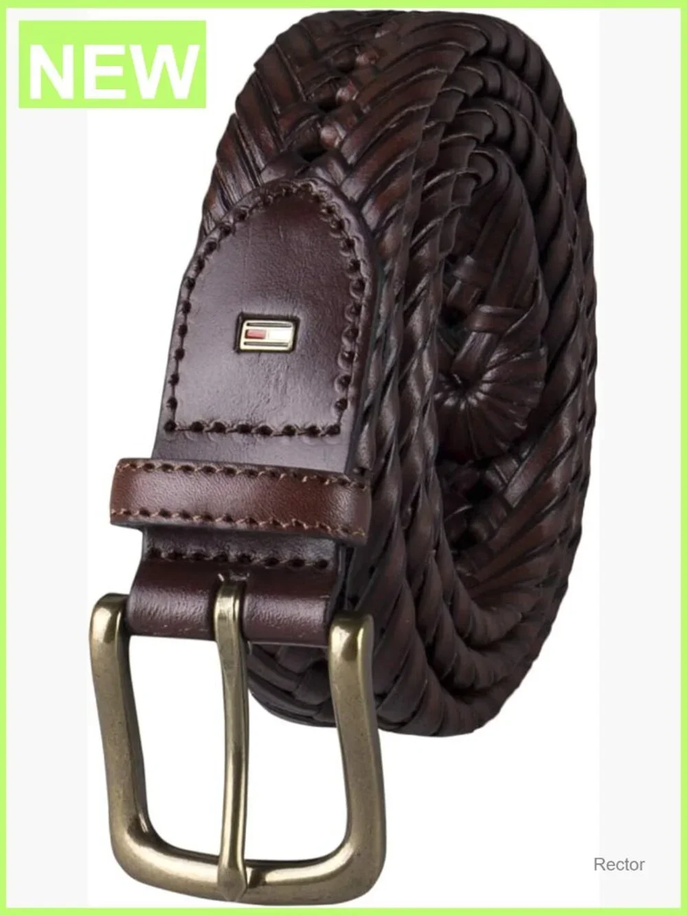 Fully Adjustable Leather Braided Belt, Classic Strap for Jeans & Khakis